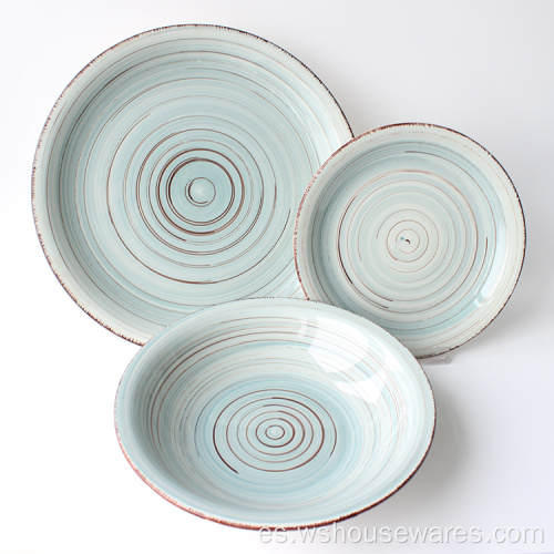 Placas de cena de porcelana de lujo modernas nuevo diseño